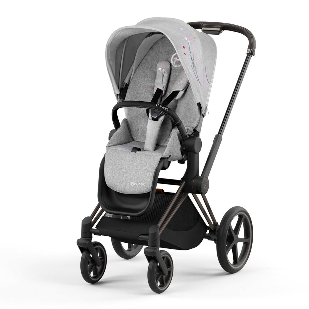 Coche de paseo Priam Fashion Koi Grey 4.0 - Cybex Platinum - Mini Nuts - Expertos en sillas de auto y coches de paseo para bebés