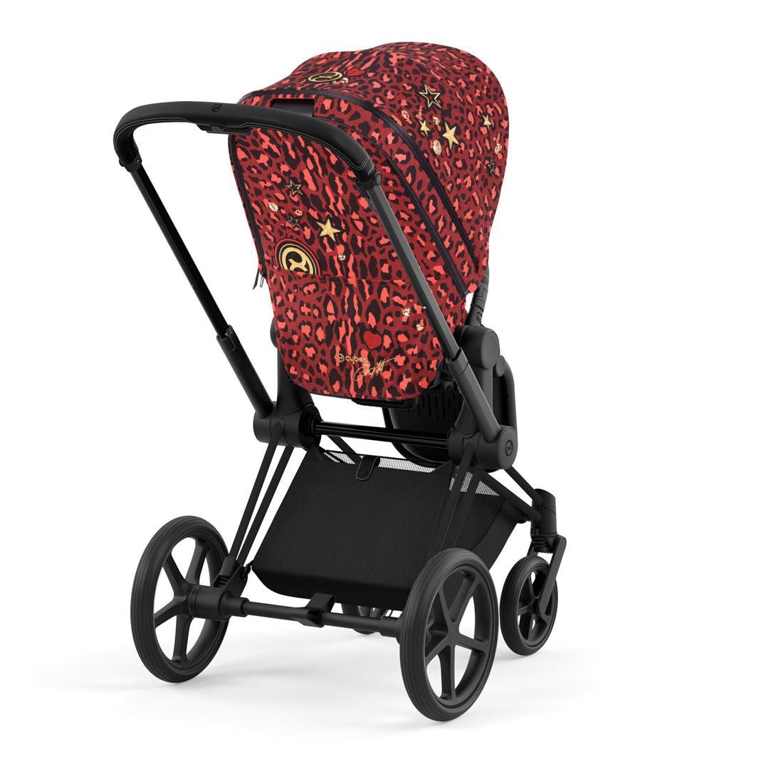 Coche de paseo Priam Rockstar Red Dark 4.0 - Cybex Platinum - Mini Nuts - Expertos en sillas de auto y coches de paseo para bebés