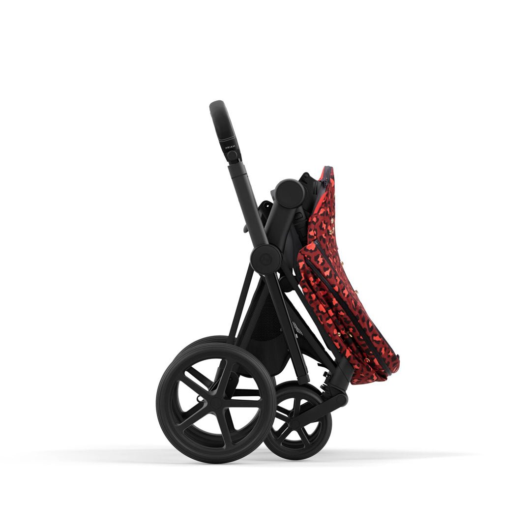 Coche de paseo Priam Rockstar Red Dark 4.0 - Cybex Platinum - Mini Nuts - Expertos en sillas de auto y coches de paseo para bebés