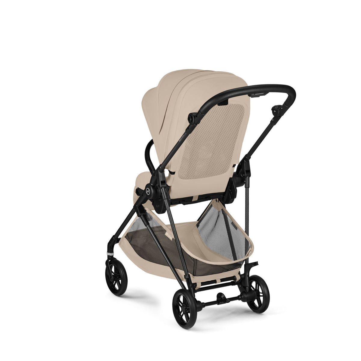 Coche de paseo Melio Carbón color Almond Beige - vista en ángulo trasero