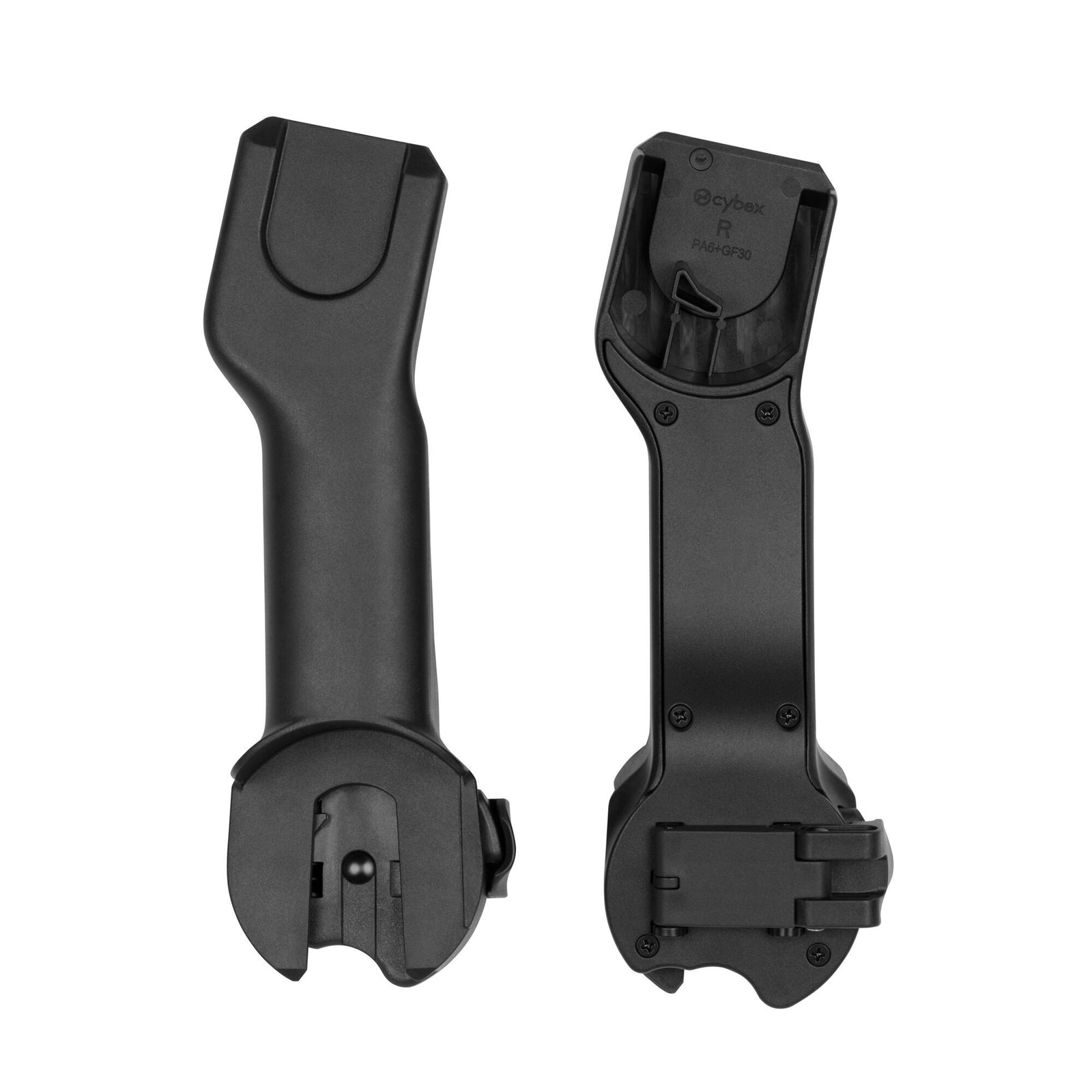 Adaptadores para Portabebé Coya 2026 CYBEX detalle acoplado en chasis de coche de paseo 