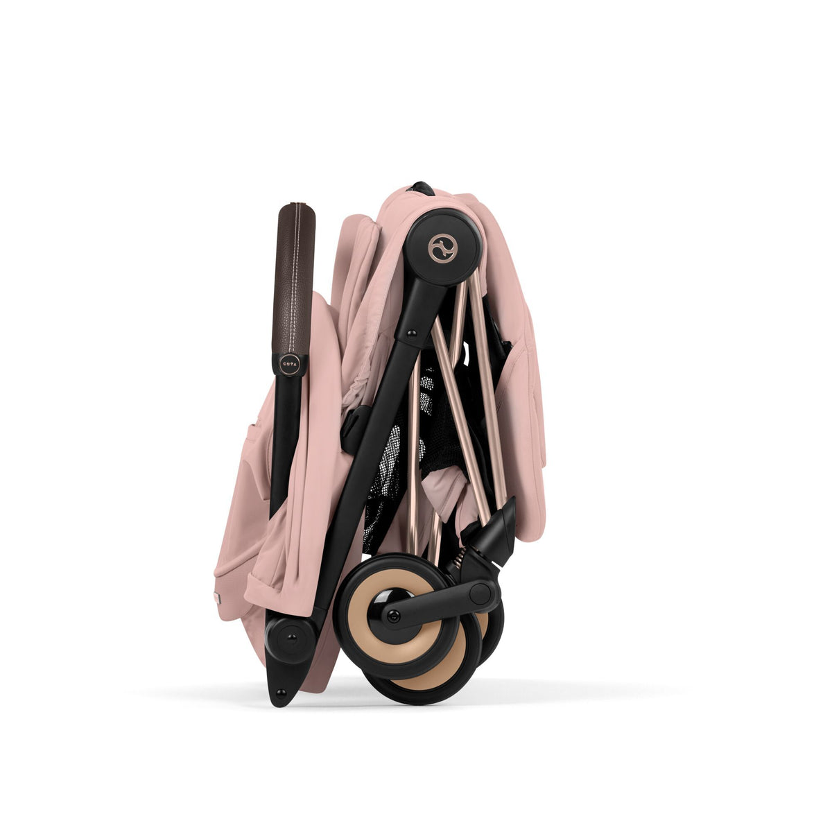 Coche de paseo Cybex Coya Style Collection Peach Pink plegado de forma ultracompacta
