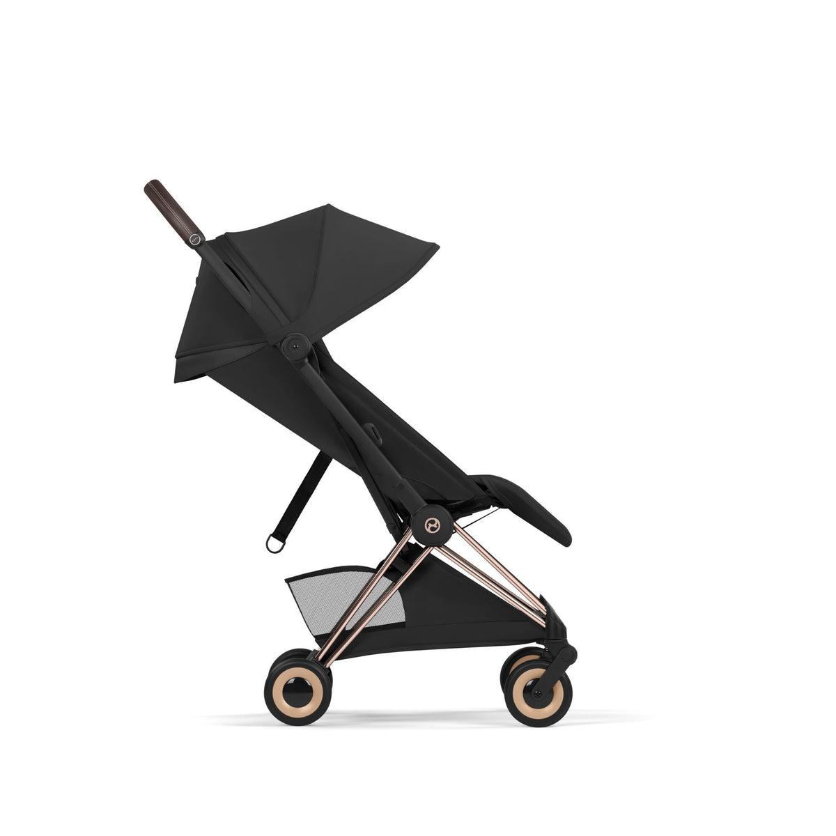 Coche de paseo Cybex Coya Style Collection Sepia Black, vista lateral