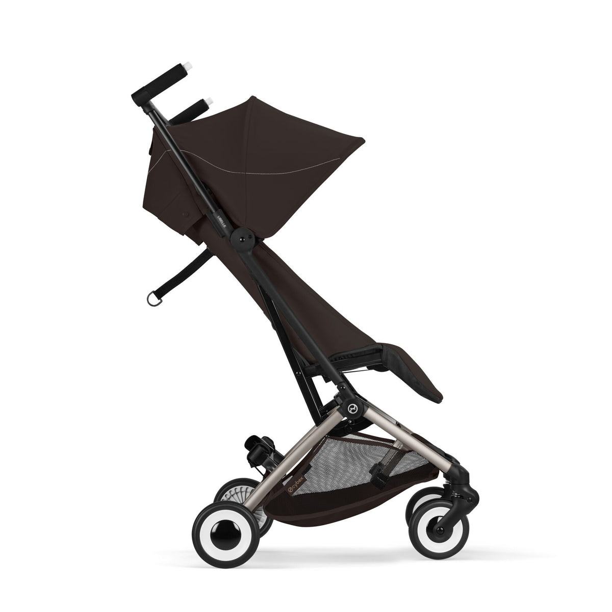 Coche de paseo Libelle 2026 chocolate brown de Cybex Gold vista lateral