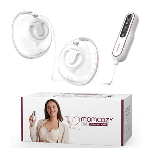 Extractor de leche materna Doble V2 Ultra ligero y potente <b>PRE - VENTA</b> - MOMCOZY - Mini Nuts - Expertos en sillas de auto y coches de paseo para bebés