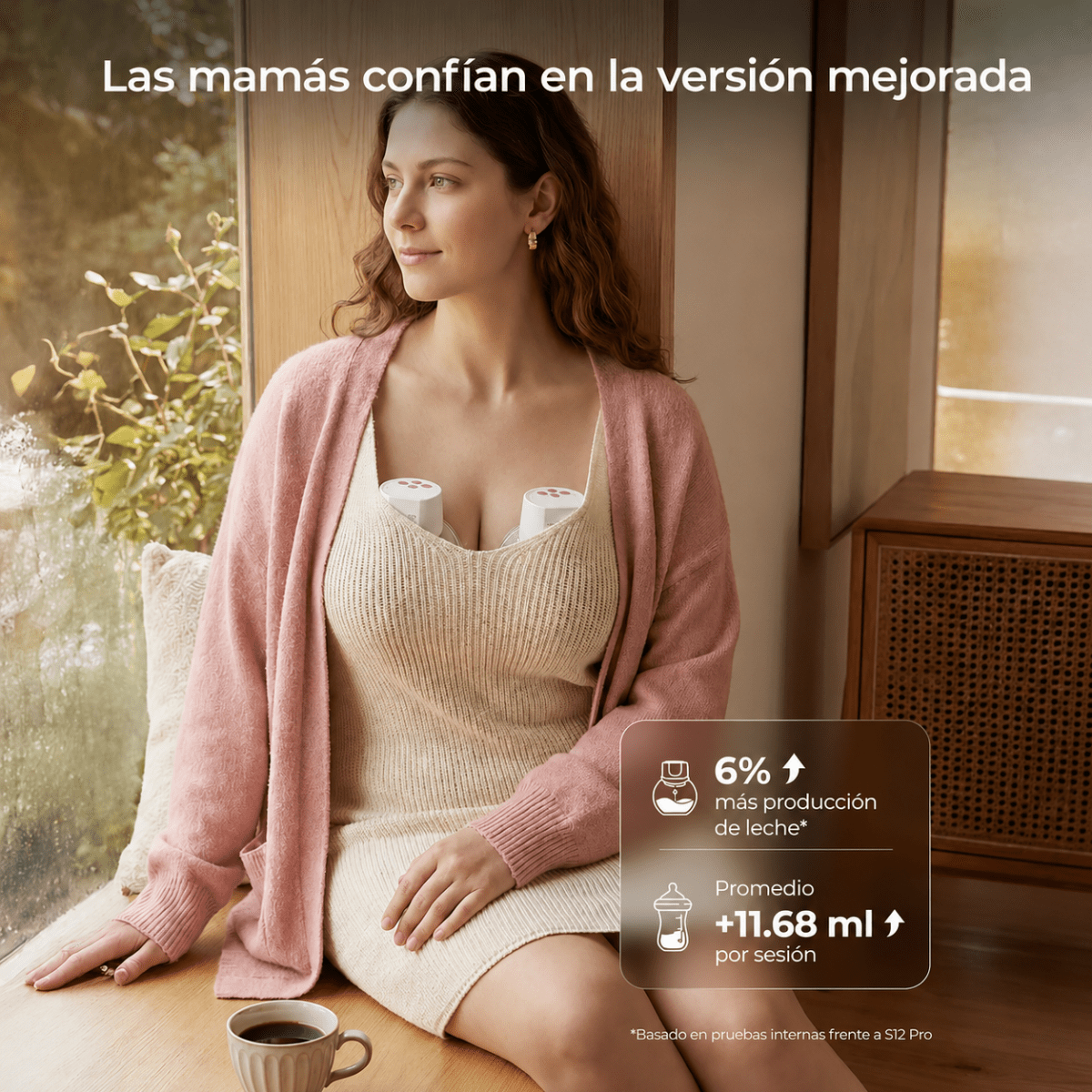 Extractor de leche materna Manos libres S12 Pro Quick - MOMCOZY-Mini Nuts - Expertos en sillas de auto y coches de paseo