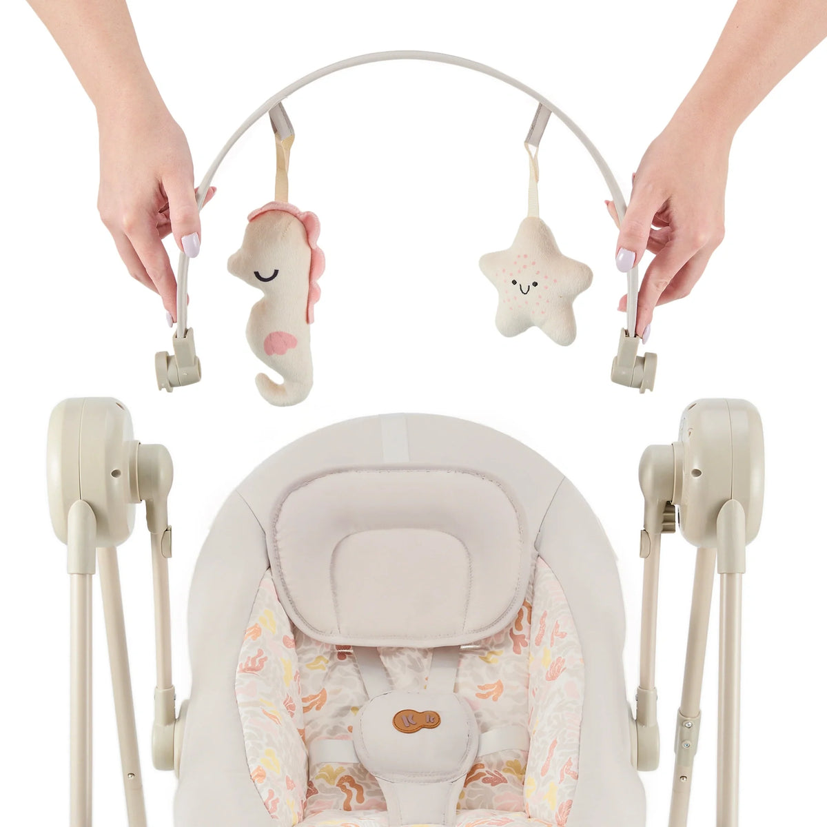 Reposacabezas ergonómico ajustable con soporte cervical en mecedora Swingee