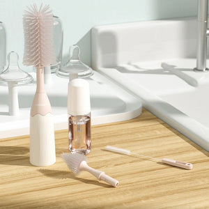 Kit de Cepillos para Mamaderas Push - Press - MOMCOZY - Mini Nuts - Expertos en sillas de auto y coches de paseo