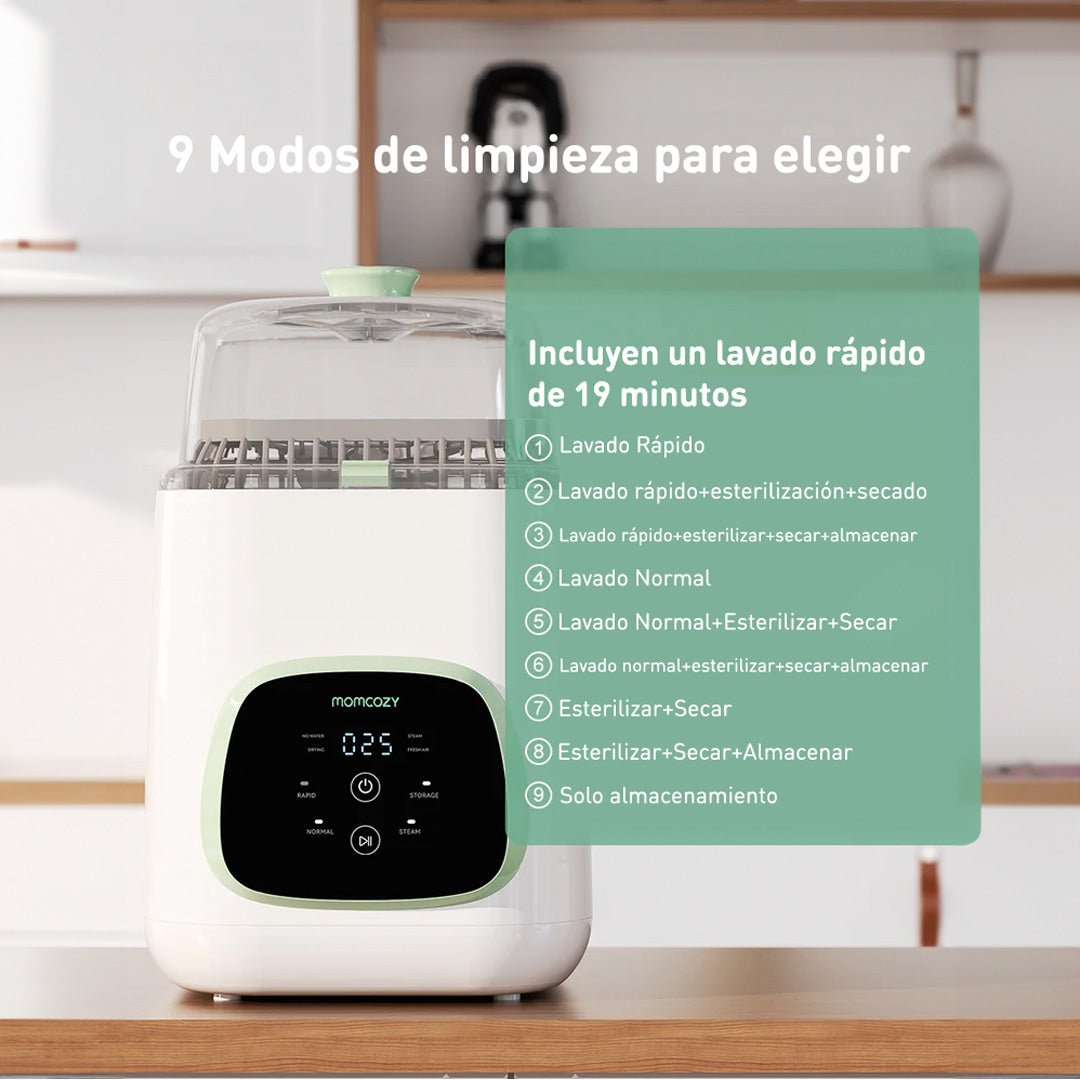 Lavadora y esterilizadora de biberones Momcozy KleanPal Pro - detalle