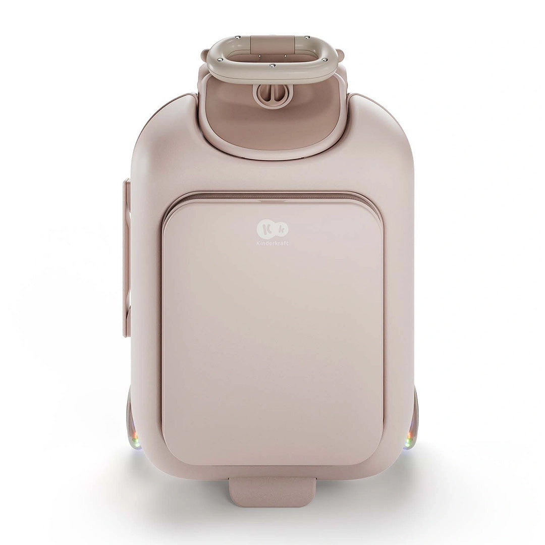 Maleta infantil 2 en 1 con asiento Cabby de Kinderkraft color Rosa, vista trasera cerrada