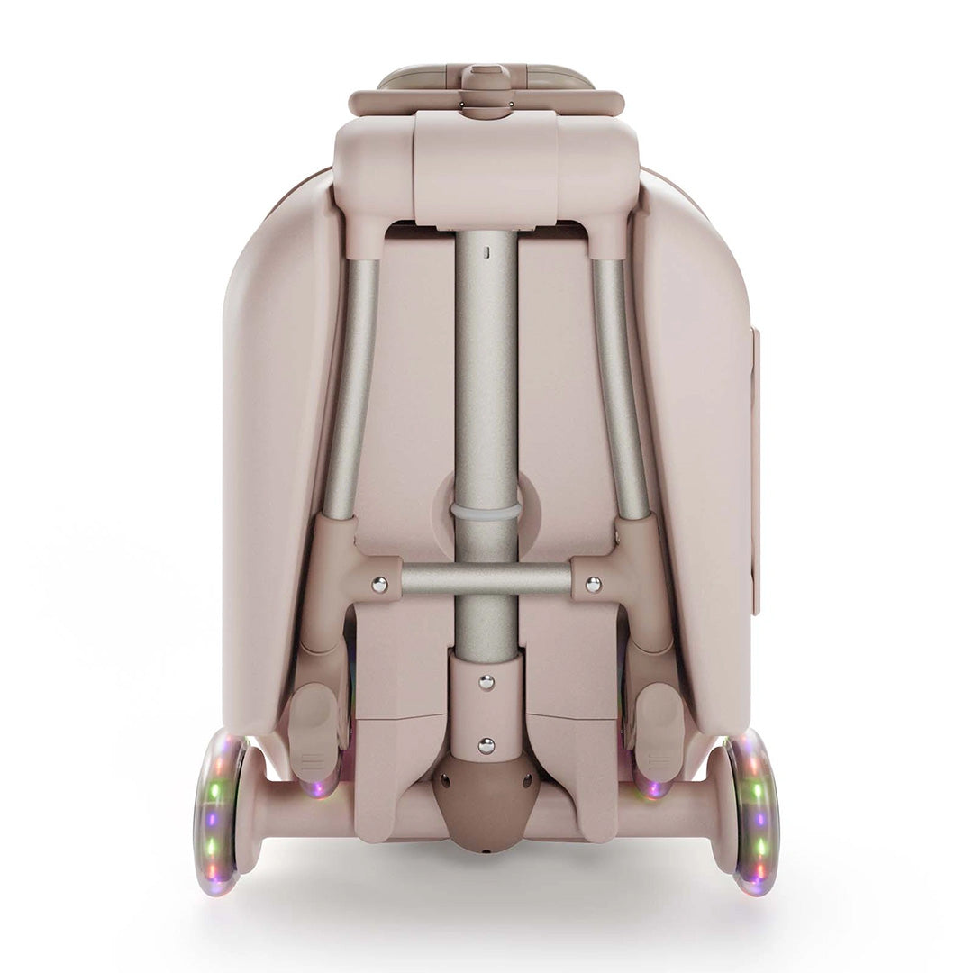 Maleta infantil 2 en 1 con asiento Cabby de Kinderkraft color Rosa, plegada