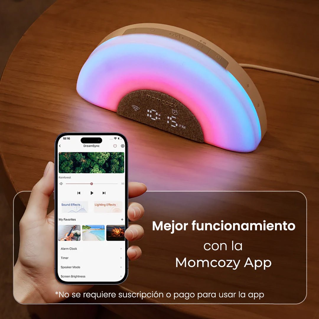 Máquina Ruido Blanco Arcoíris - MOMCOZY - Mini Nuts - Expertos en sillas de auto y coches de paseo