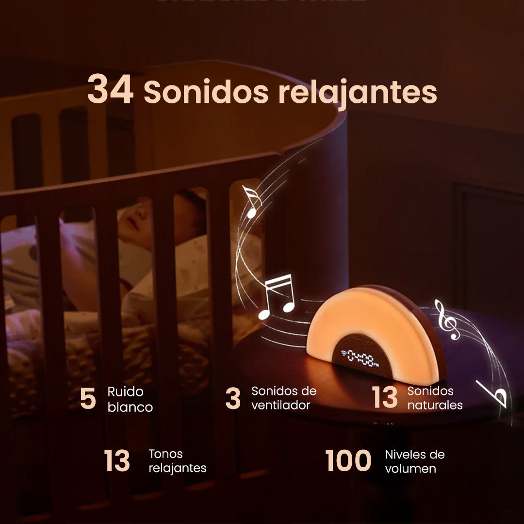 Máquina Ruido Blanco Arcoíris - MOMCOZY - Mini Nuts - Expertos en sillas de auto y coches de paseo