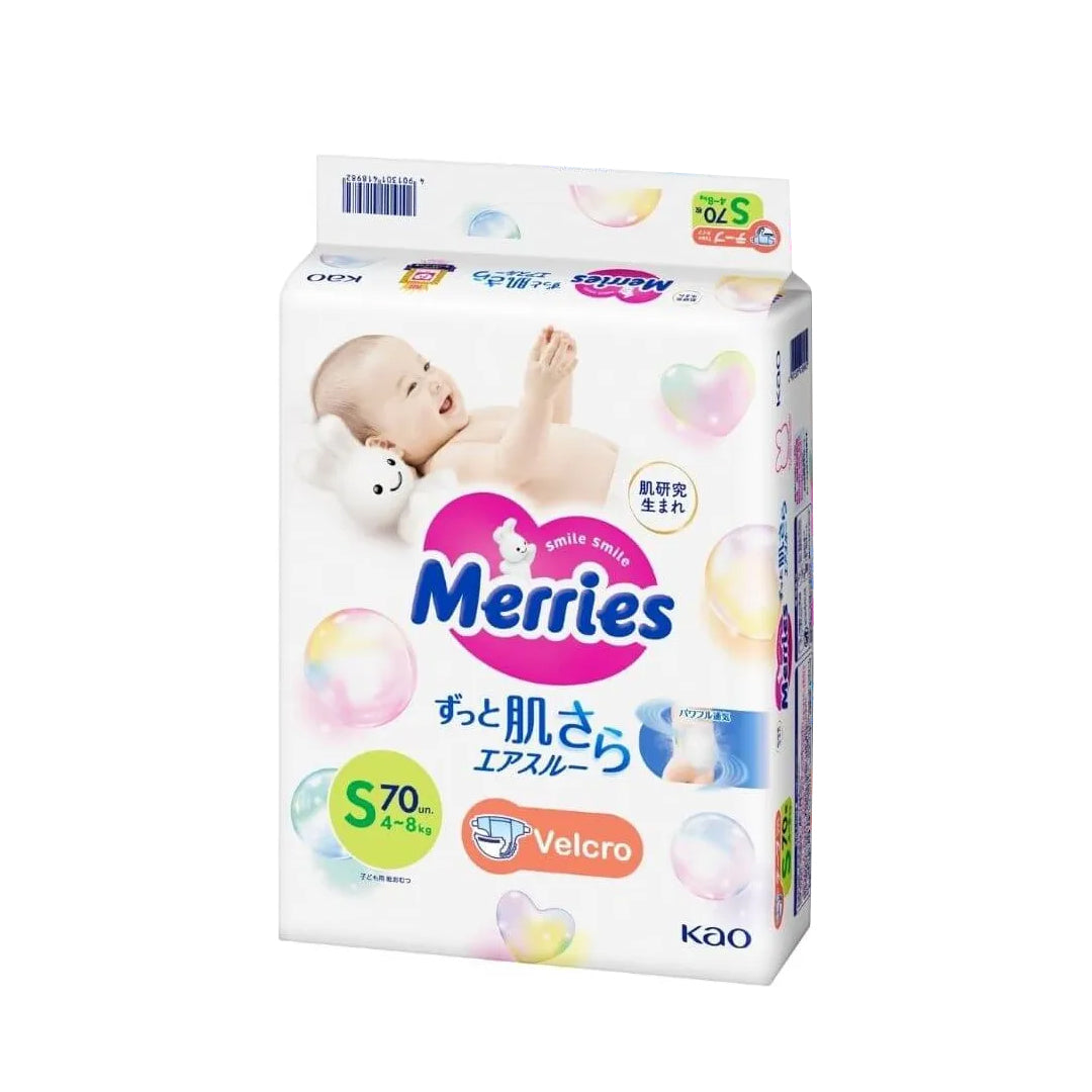 Pañales desechables Merries con velcro - vista trasera