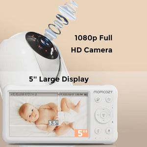 Monitor de bebé 1080p Full HD <b>PRE - VENTA</b> - MOMCOZY - Mini Nuts - Expertos en sillas de auto y coches de paseo para bebés