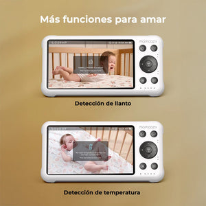 Monitor de bebé Wi - Fi con pantalla HD de 5" - MOMCOZY - Mini Nuts - Expertos en sillas de auto y coches de paseo
