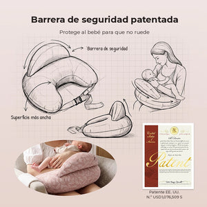 Barrera de seguridad patentada de 14 cm del cojín de lactancia NP008 Momcozy rosa claro