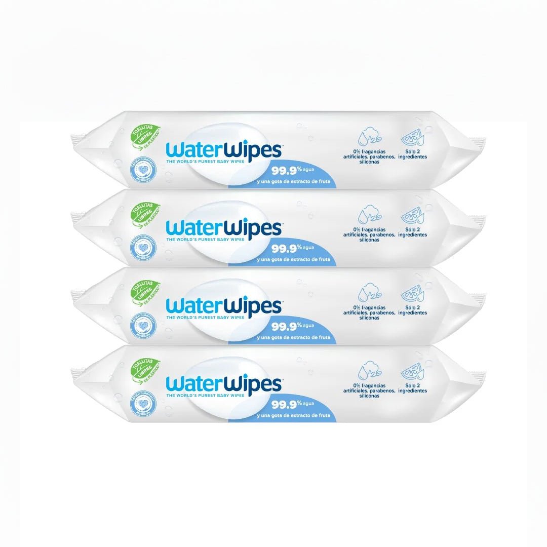 Pack x4 Toallitas húmedas Waterwipes - Waterwipes - Mini Nuts - Expertos en sillas de auto y coches de paseo