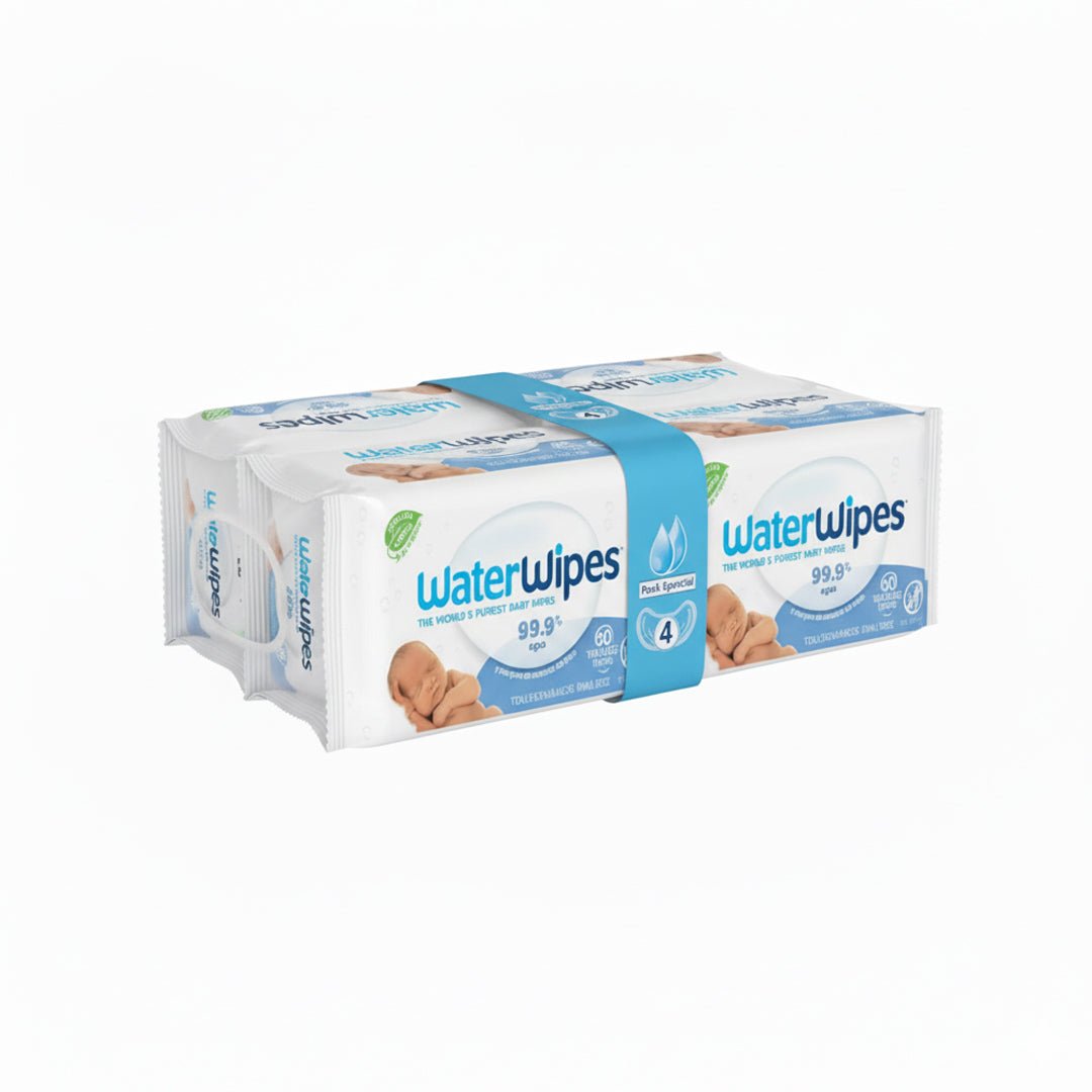 Pack x4 Toallitas húmedas Waterwipes - Waterwipes - Mini Nuts - Expertos en sillas de auto y coches de paseo