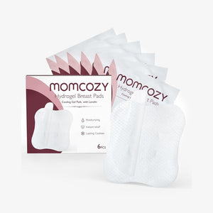 Caja y sobres individuales de los pads de hidrogel con lanolina Momcozy, pack de 6