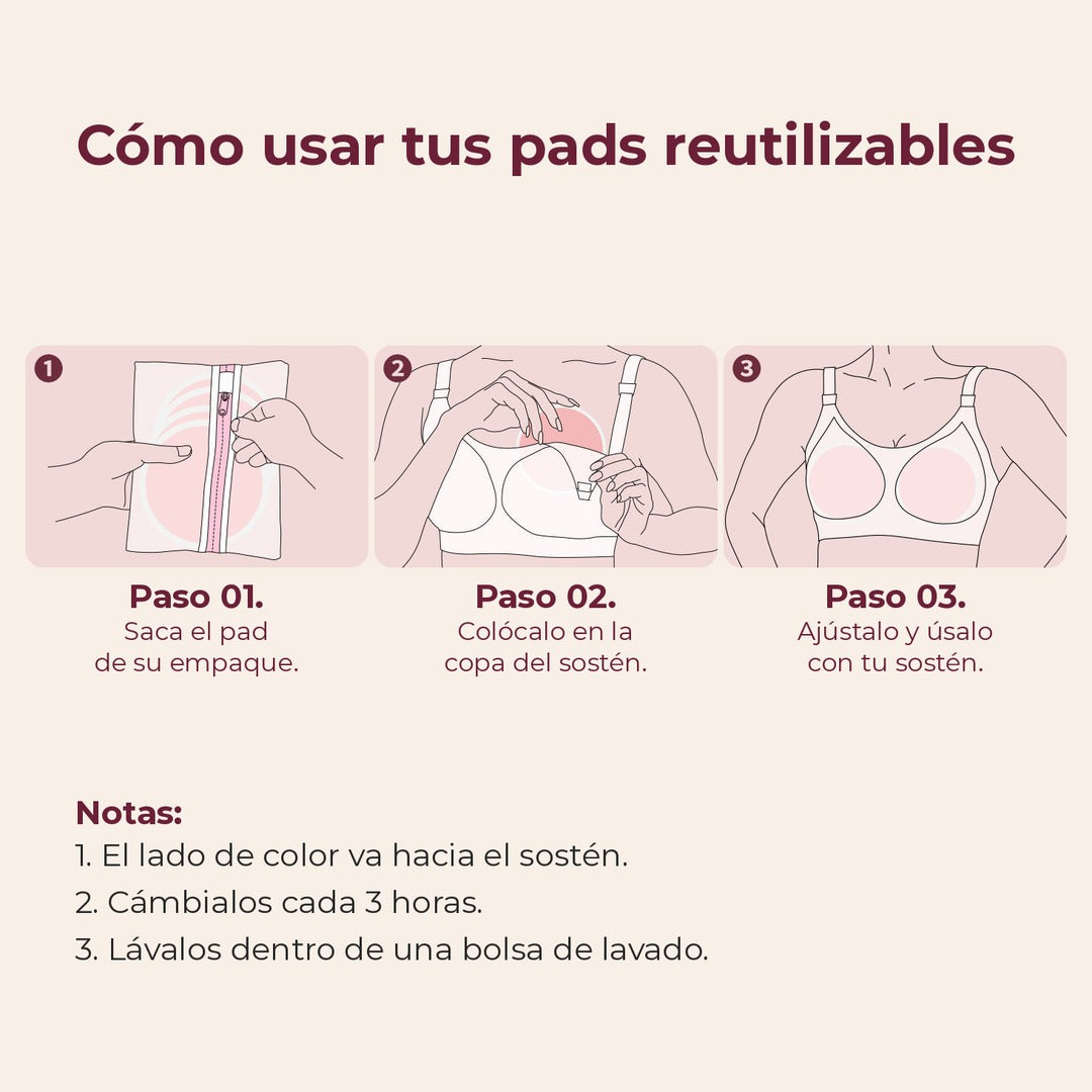 Cómo usar los pads de lactancia reutilizables Momcozy en tres pasos