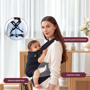 Portabebés negro - MOMCOZY - Mini Nuts - Expertos en sillas de auto y coches de paseo para bebés