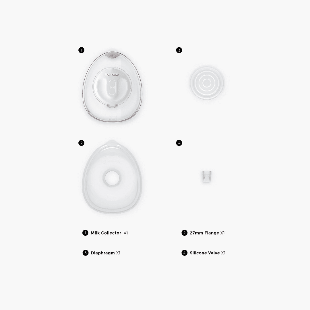 Repuestos para Extractor de leche materna Serie V - MOMCOZY - Mini Nuts - Expertos en sillas de auto y coches de paseo