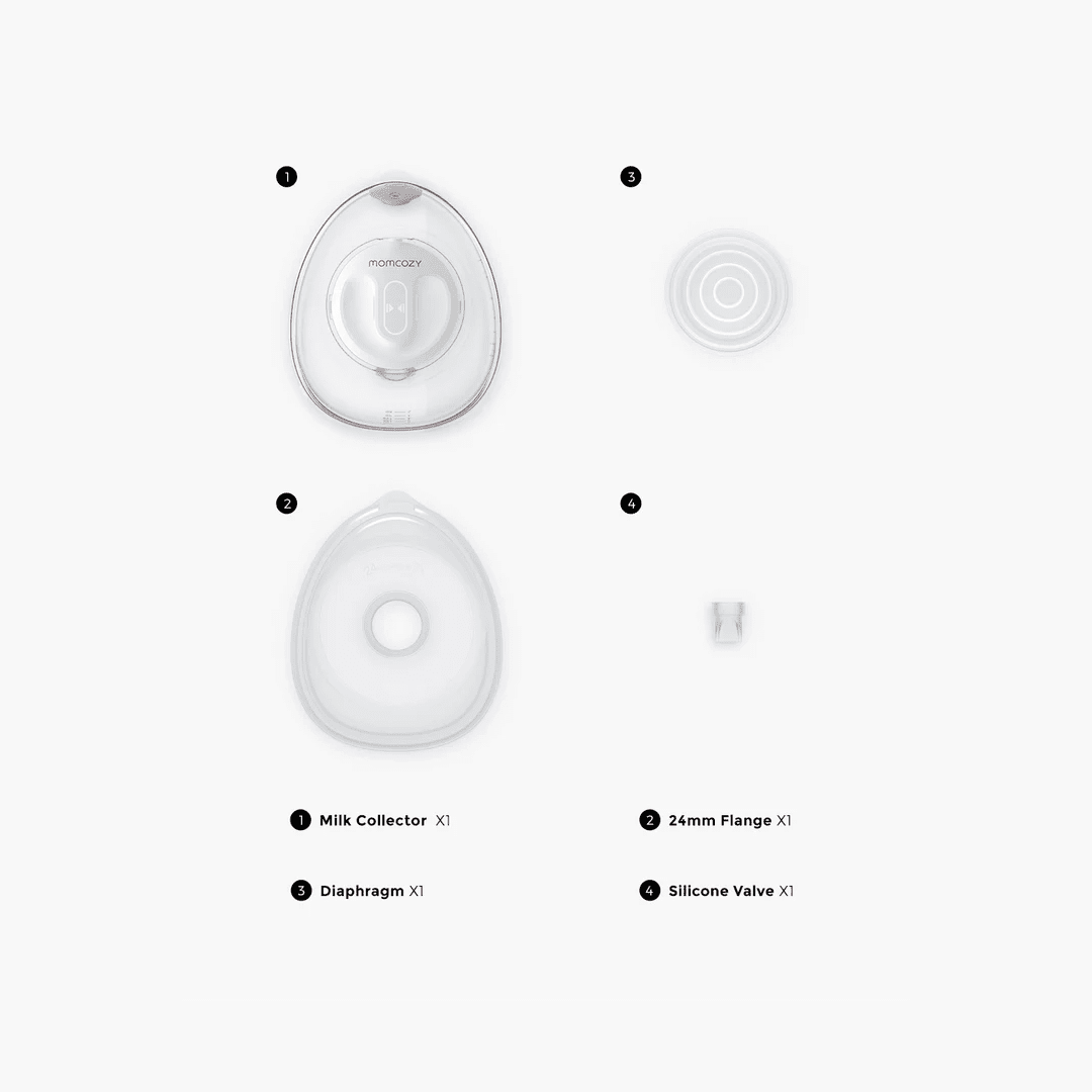 Repuestos para Extractor de leche materna Serie V - MOMCOZY - Mini Nuts - Expertos en sillas de auto y coches de paseo