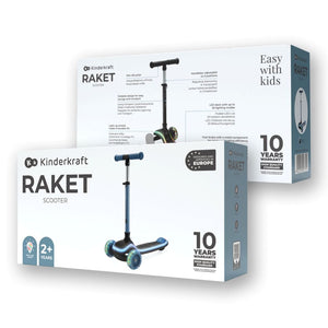 Scooter con luces LED RAKET - KinderKraft - Mini Nuts - Expertos en sillas de auto y coches de paseo