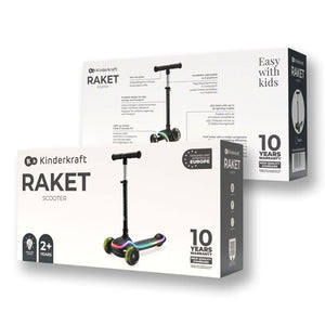 Scooter con luces LED RAKET - KinderKraft - Mini Nuts - Expertos en sillas de auto y coches de paseo