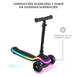 Scooter con luces LED RAKET - KinderKraft - Mini Nuts - Expertos en sillas de auto y coches de paseo
