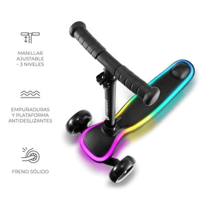 Scooter con luces LED RAKET - KinderKraft - Mini Nuts - Expertos en sillas de auto y coches de paseo