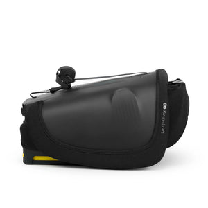 Silla de auto Combinada Fix2Go i-Size Kinderkraft, ilustración semitransparente que muestra el recorrido de la correa Top Tether y los conectores isofix desde una vista lateral trasera