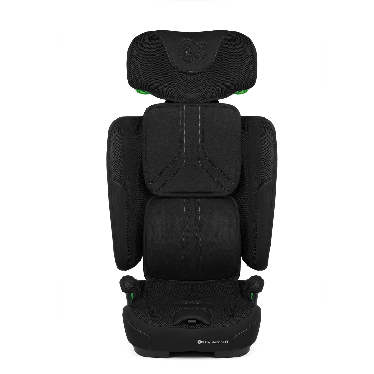 Silla de auto Combinada Fix2Go i-Size Kinderkraft color negro, vista trasera del respaldo con textura ventilada