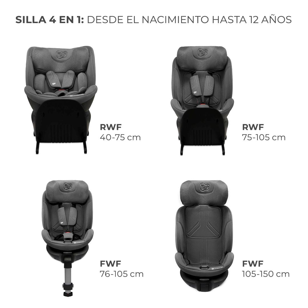 Silla de auto convertible Toda en una XRIDER 2 i - Size - KinderKraft - Mini Nuts - Expertos en sillas de auto y coches de paseo