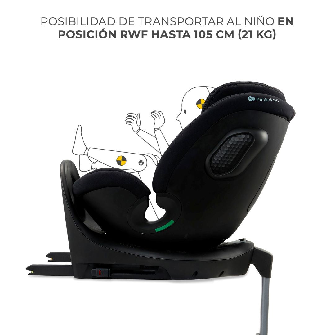 Silla de auto convertible Toda en una XRIDER 2 i - Size - KinderKraft - Mini Nuts - Expertos en sillas de auto y coches de paseo
