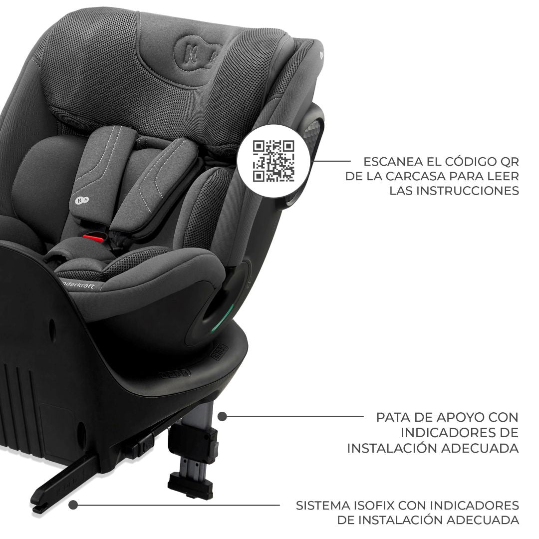 Silla de auto convertible Toda en una XRIDER 2 i - Size - KinderKraft - Mini Nuts - Expertos en sillas de auto y coches de paseo