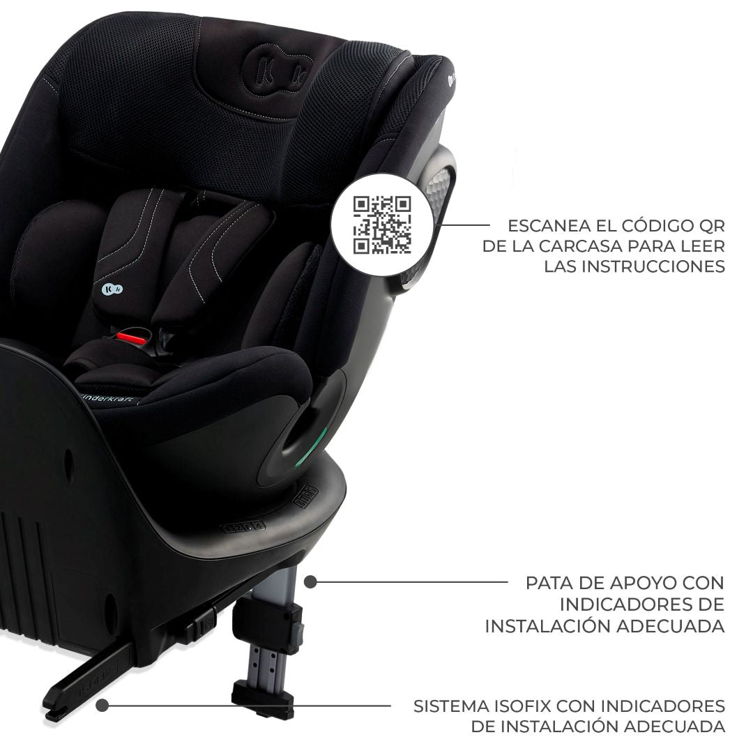 Silla de auto convertible Toda en una XRIDER 2 i - Size - KinderKraft - Mini Nuts - Expertos en sillas de auto y coches de paseo