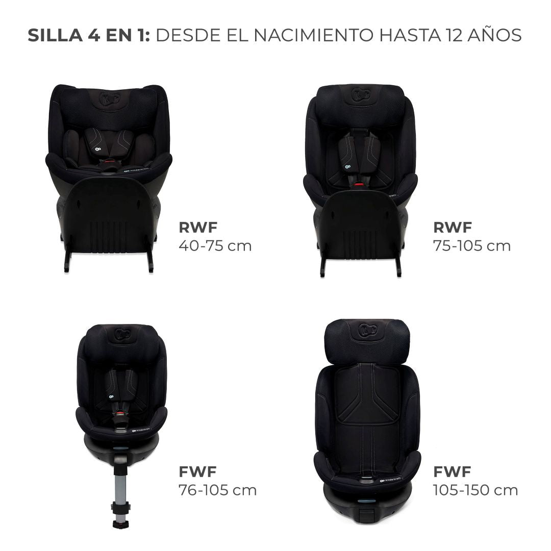 Silla de auto convertible Toda en una XRIDER 2 i - Size - KinderKraft - Mini Nuts - Expertos en sillas de auto y coches de paseo