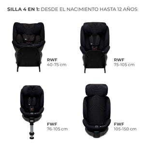 Silla de auto convertible Toda en una XRIDER 2 i - Size - KinderKraft - Mini Nuts - Expertos en sillas de auto y coches de paseo