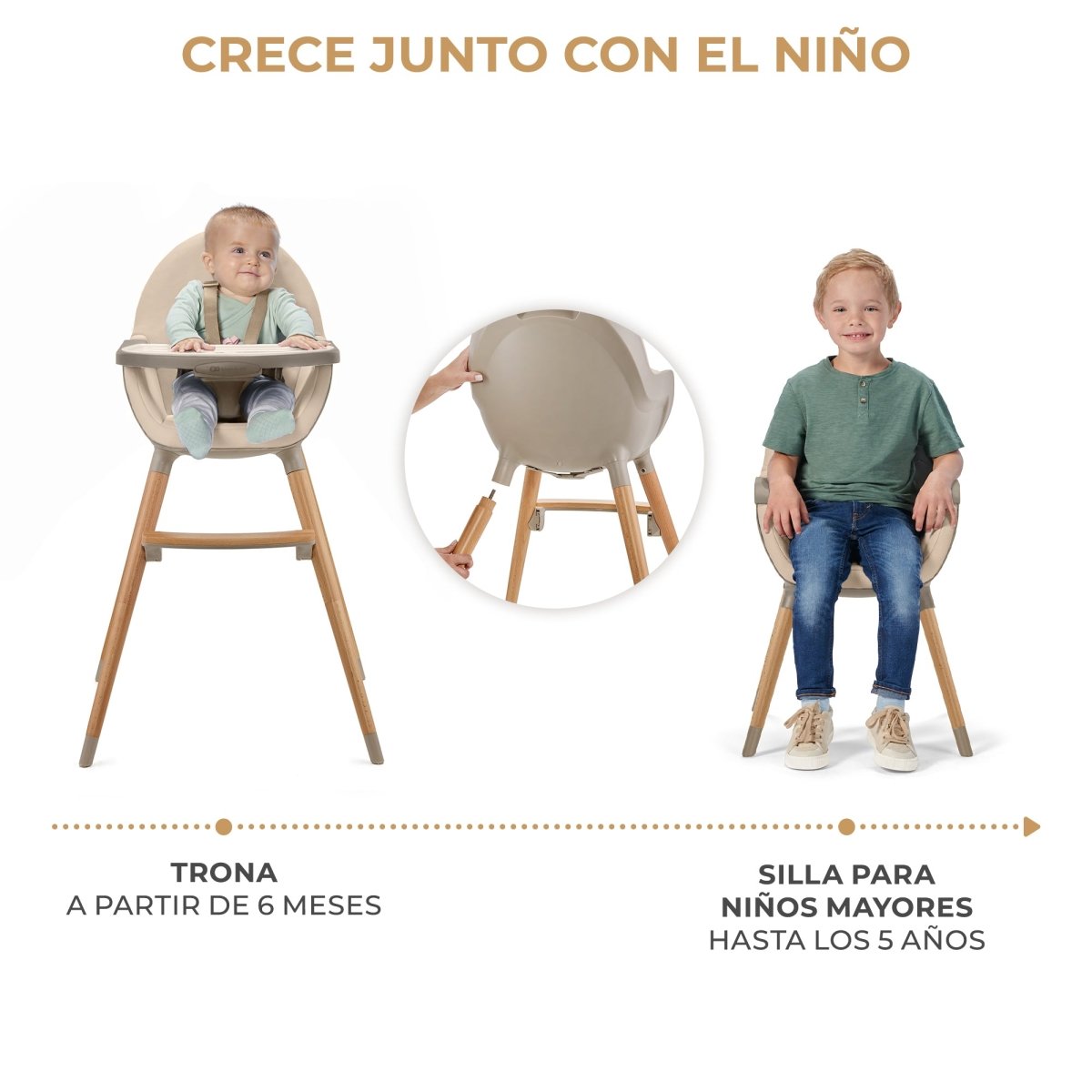 Silla de comer 2 en 1 Fini 2 - KinderKraft - Mini Nuts - Expertos en sillas de auto y coches de paseo