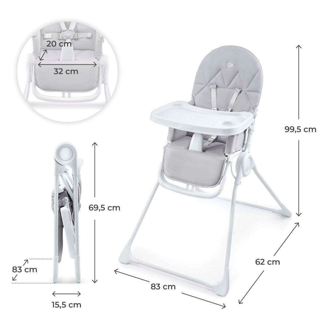 Silla de comer compacta Binci - KinderKraft - Mini Nuts - Expertos en sillas de auto y coches de paseo