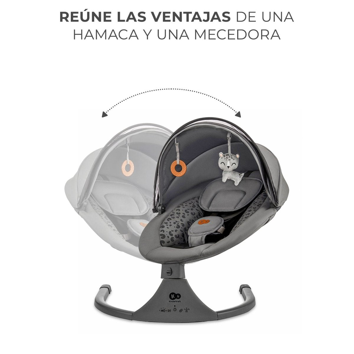 Silla Mecedora/Hamaca eléctrica Lumi 2 - KinderKraft - Mini Nuts - Expertos en sillas de auto y coches de paseo