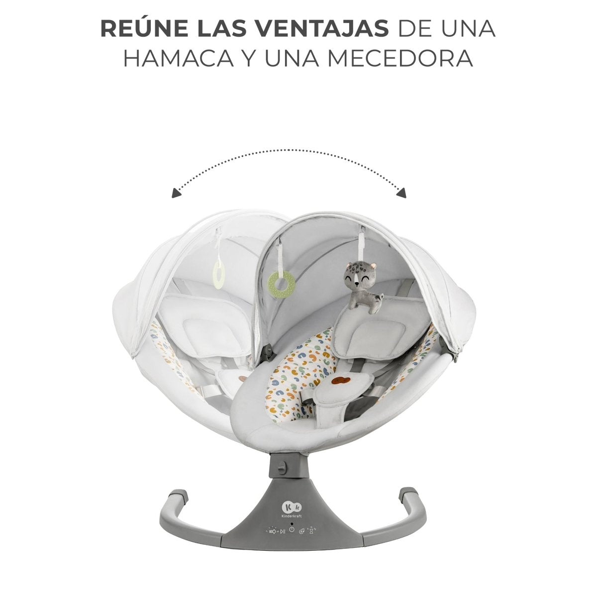 Silla Mecedora/Hamaca eléctrica Lumi 2 - KinderKraft - Mini Nuts - Expertos en sillas de auto y coches de paseo