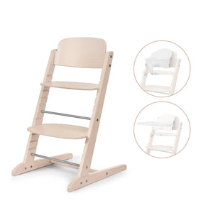 Silla de comer Iris CYBEX Gold All Natural Light - vista lateral con Baby Set