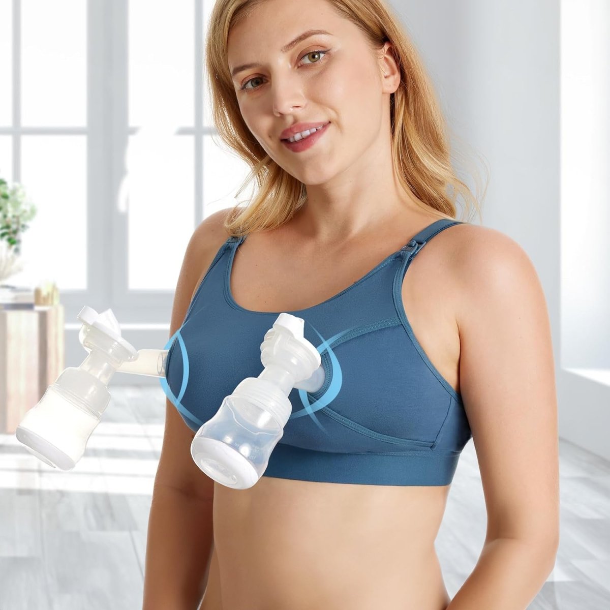 Sostén 2 en 1: Lactancia y extracción de leche (Modelo original básico YN08) - MOMCOZY - Mini Nuts - Expertos en sillas de auto y coches de paseo