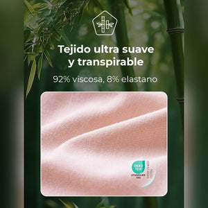 Tejido suave y transpirable beige del sostén Momcozy HF018, 92% viscosa y 8% elastano