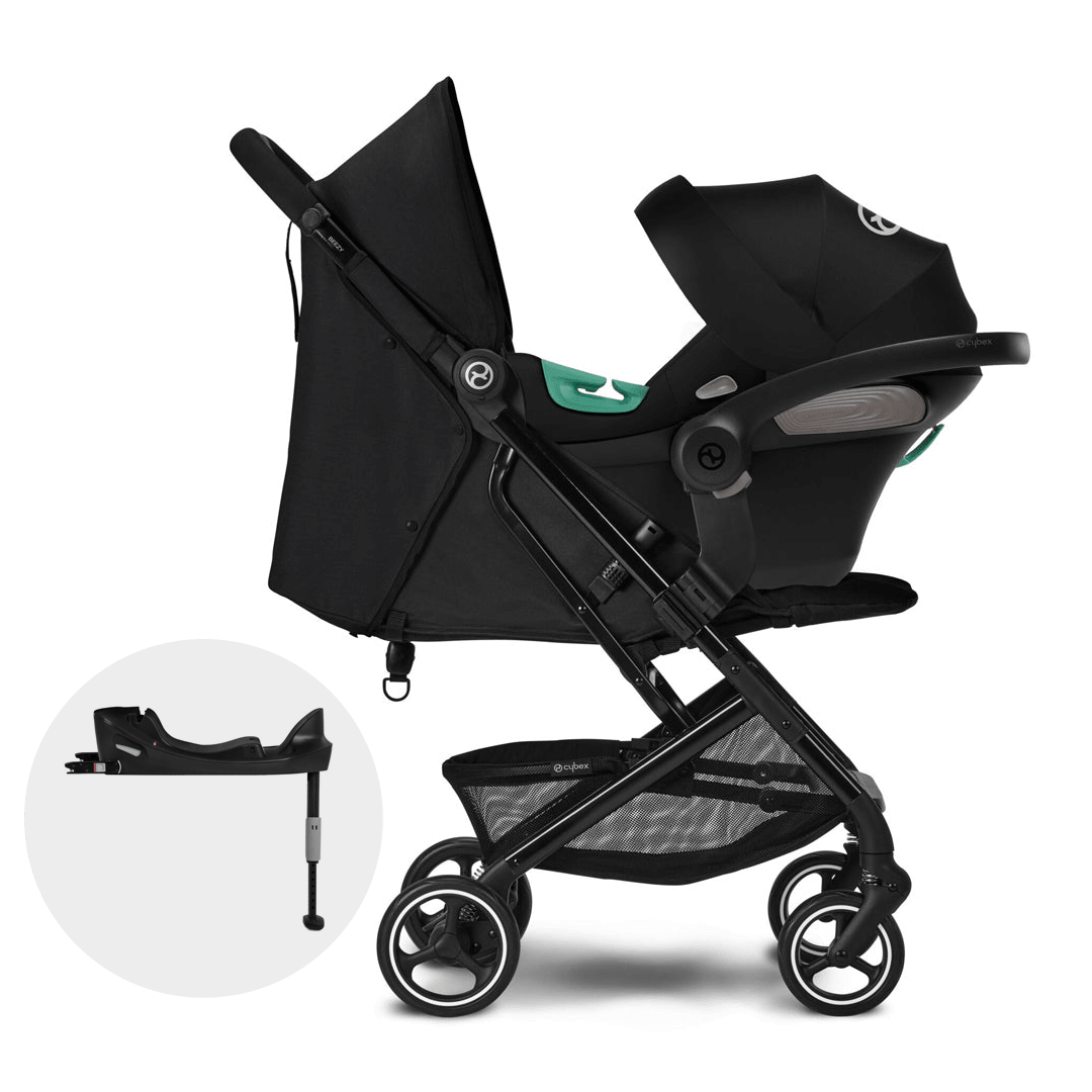 Travel System Beezy 2 One Box con Aton S2 con base - Cybex Gold - Mini Nuts - Expertos en sillas de auto y coches de paseo