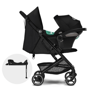 Travel System Beezy 2 One Box con Aton S2 con base - Cybex Gold - Mini Nuts - Expertos en sillas de auto y coches de paseo