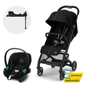 Travel System Beezy 2 One Box con Aton S2 - Cybex Gold - Mini Nuts - Expertos en sillas de auto y coches de paseo